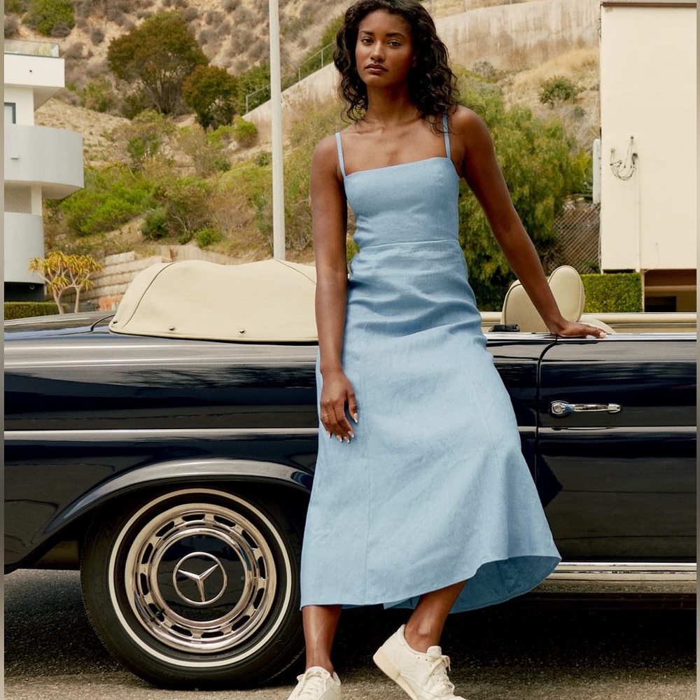 Reformation Starfruit Linen Dress